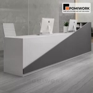 Quầy lễ tân văn phòng chuyên nghiệp – Bàn tiếp tân tối giản, hiện đại và tiện nghi