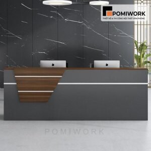 Quầy lễ tân văn phòng hiện đại - Bàn tiếp tân sang trọng phong cách châu Âu