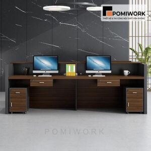 Quầy lễ tân văn phòng hiện đại - Bàn tiếp tân sang trọng phong cách châu Âu