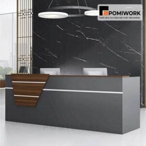 Quầy lễ tân văn phòng hiện đại - Bàn tiếp tân sang trọng phong cách châu Âu