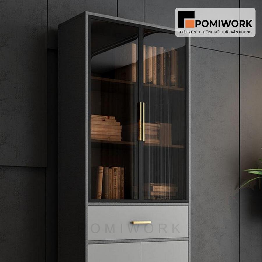 tu tai lieu cao cap phoi kinh va ngan keo Tủ tài liệu cao cấp phối kính và ngăn kéo - Mẫu tủ hồ sơ đẳng cấp cho công sở