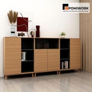 Tủ tài liệu gỗ cao cấp - Tủ hồ sơ văn phòng gọn đẹp, hiện đại