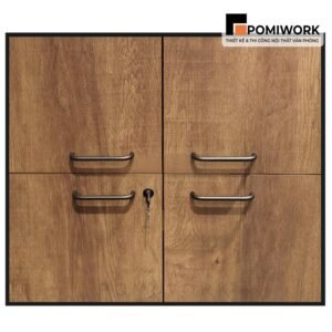 Tủ tài liệu gỗ kết hợp kính - Tủ hồ sơ gỗ hiện đại, sang trọng cho văn phòng