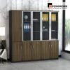 Tủ tài liệu gỗ kính hiện đại 4 cánh - Lựa chọn tủ hồ sơ văn phòng sang trọng