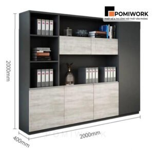 Tủ tài liệu gỗ MDF hiện đại - Thiết kế tủ hồ sơ đa năng, bền đẹp