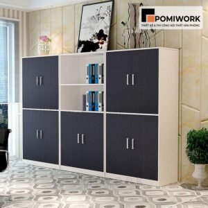 Tủ tài liệu gỗ MDF sang trọng - Mẫu tủ hồ sơ văn phòng đẹp