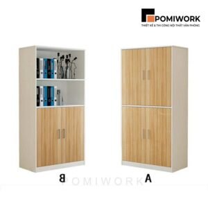 Tủ tài liệu gỗ MDF sang trọng - Mẫu tủ hồ sơ văn phòng đẹp