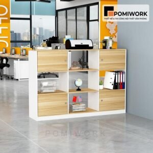 Tủ tài liệu gỗ nhiều ngăn cánh mở - Tủ hồ sơ văn phòng đẹp, tiện lợi