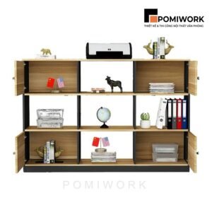 Tủ tài liệu gỗ nhiều ngăn cánh mở - Tủ hồ sơ văn phòng đẹp, tiện lợi