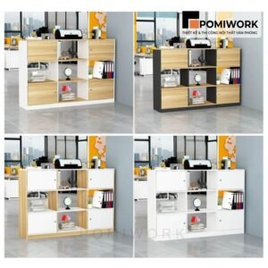 Tủ tài liệu gỗ nhiều ngăn cánh mở - Tủ hồ sơ văn phòng đẹp, tiện lợi