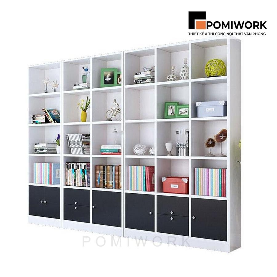tu tai lieu go nhieu ngan kieu o vuong Tủ tài liệu gỗ nhiều ngăn kiểu ô vuông - Mẫu tủ hồ sơ hiện đại, tiện dụng