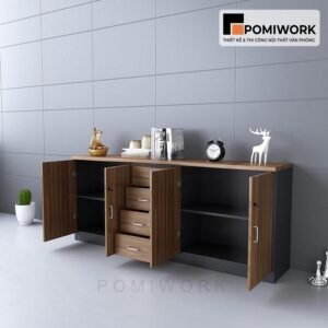 Tủ tài liệu gỗ văn phòng - Tủ hồ sơ có ngăn kéo tiện dụng, thiết kế tinh tế