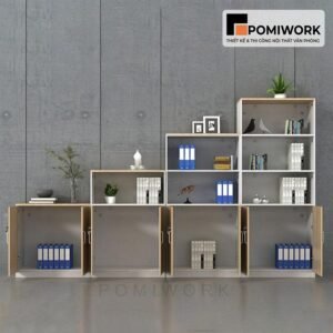 Tủ tài liệu thiết kế tầng nhiều ngăn - Mẫu tủ hồ sơ đẹp, tiện dụng cho văn phòng