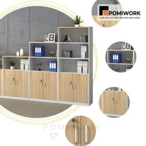 Tủ tài liệu thiết kế tầng nhiều ngăn - Mẫu tủ hồ sơ đẹp, tiện dụng cho văn phòng