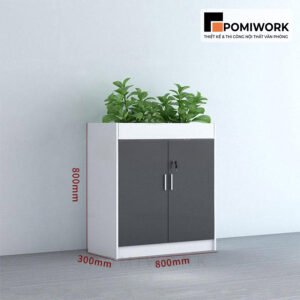 Tủ tài liệu văn phòng đa năng - Tủ hồ sơ kết hợp chậu cây trang trí đẹp mắt