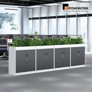 Tủ tài liệu văn phòng đa năng - Tủ hồ sơ kết hợp chậu cây trang trí đẹp mắt