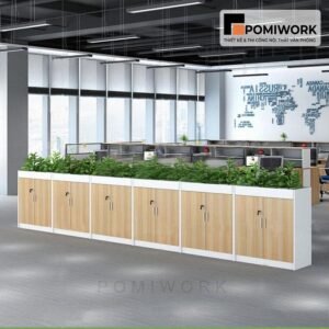 Tủ tài liệu văn phòng đa năng - Tủ hồ sơ kết hợp chậu cây trang trí đẹp mắt