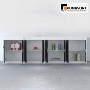 Tủ tài liệu văn phòng đa năng - Tủ hồ sơ kết hợp chậu cây trang trí đẹp mắt