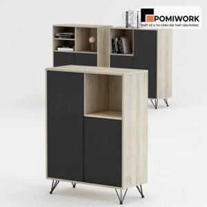 Tủ tài liệu văn phòng hiện đại – Tủ hồ sơ kết hợp kệ trưng bày