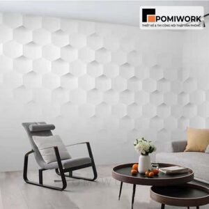 Vách ốp tường 3D lục giác - Tạo điểm nhấn sang trọng cho văn phòng