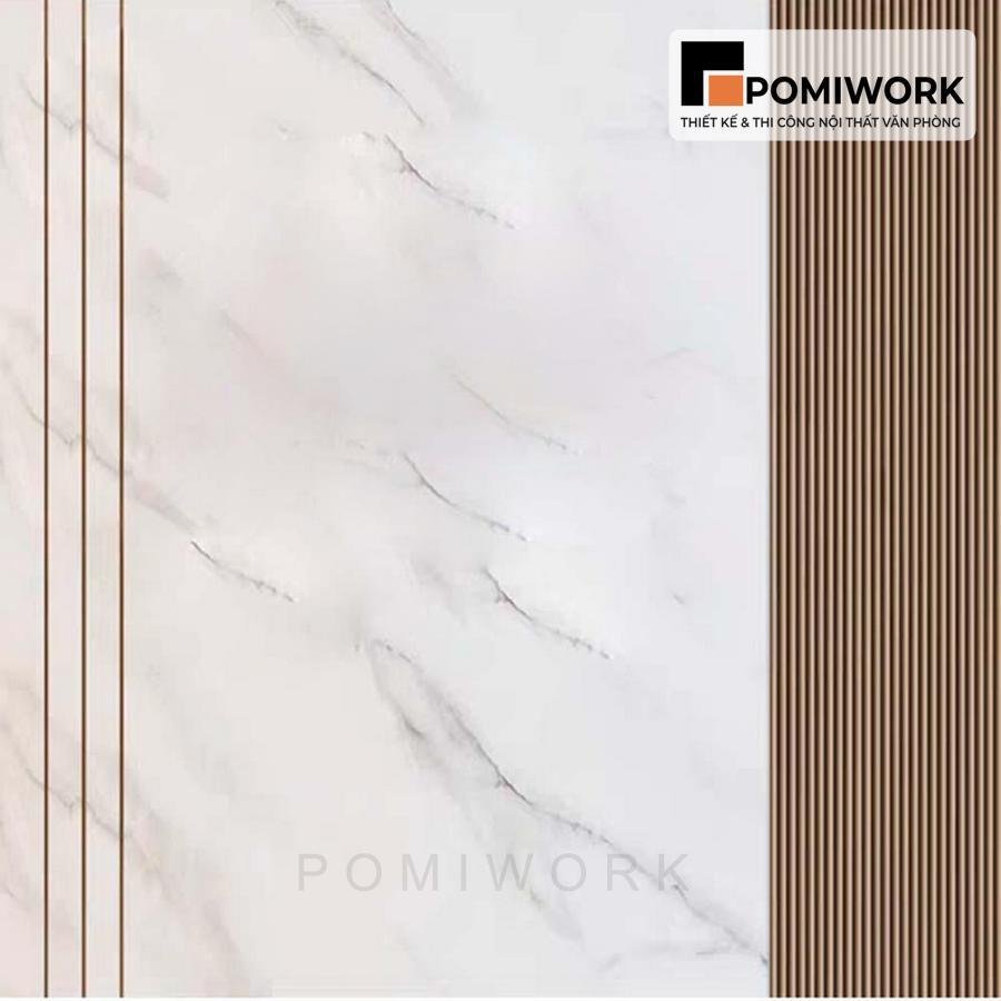 vach op tuong cao cap Vách ốp tường cao cấp - Thiết kế sang trọng cho quầy lễ tân văn phòng